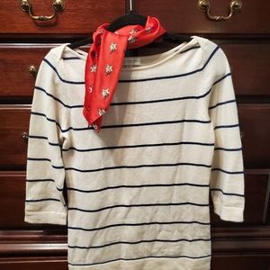 Kinross cashmere boatneck sweater